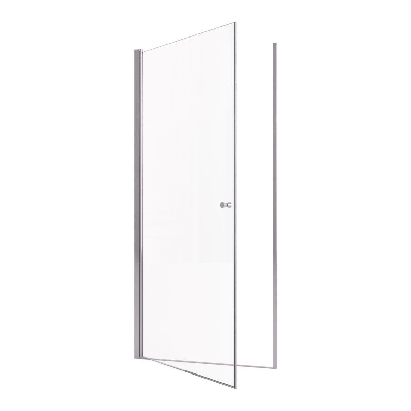 Semi-Frameless Chrome Pivot Shower Door for Bath 1/4" Glass