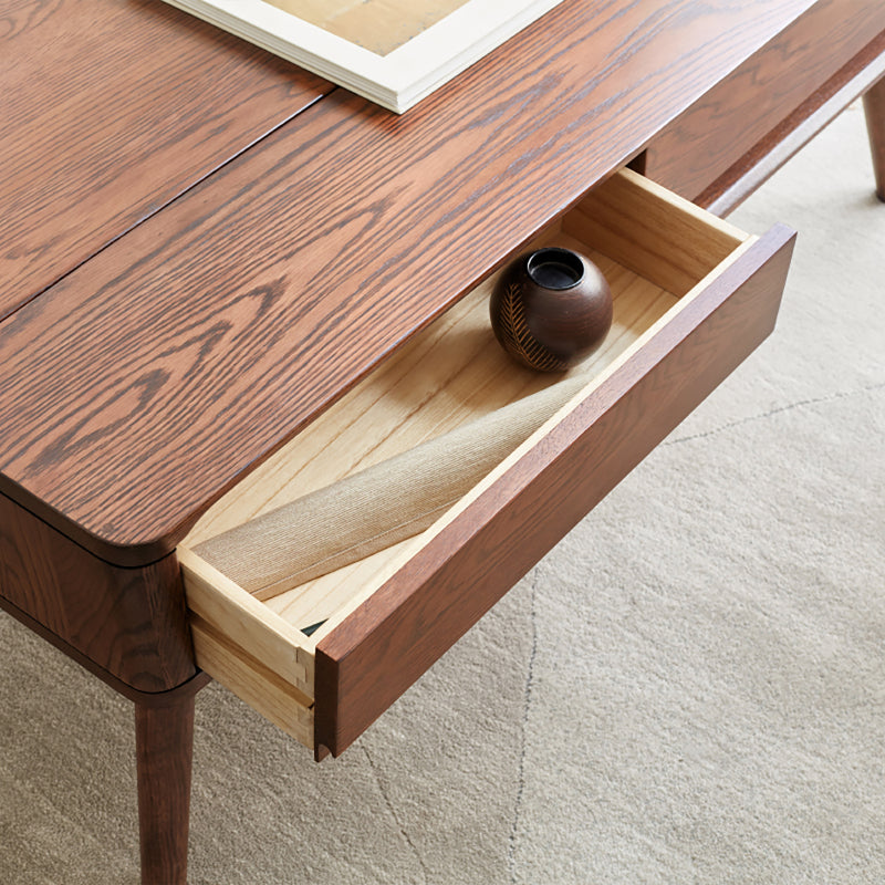 Modern Coffee Table for Living Room, Solid Oak Top