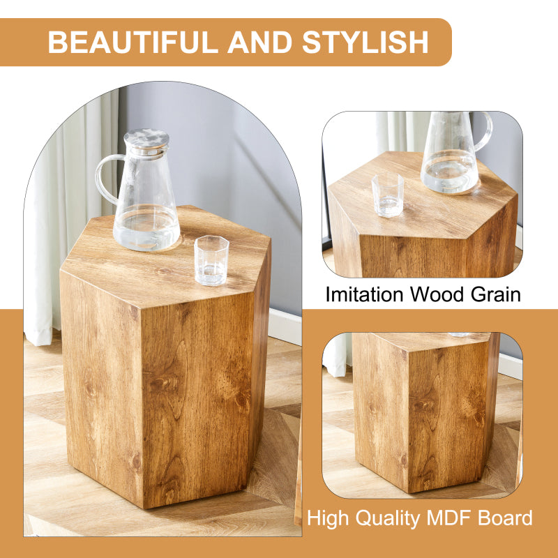 Modern MDF Coffee Table for Living Room, Textured Top