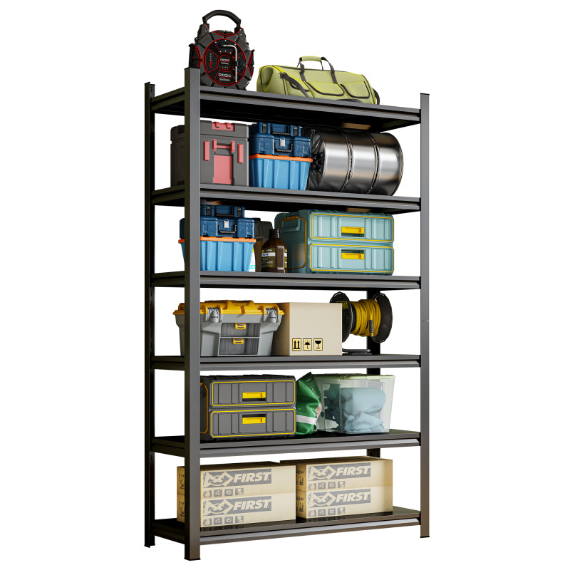 Industrial 4-Tier Metal Rack for Home & Garage, Adjustable