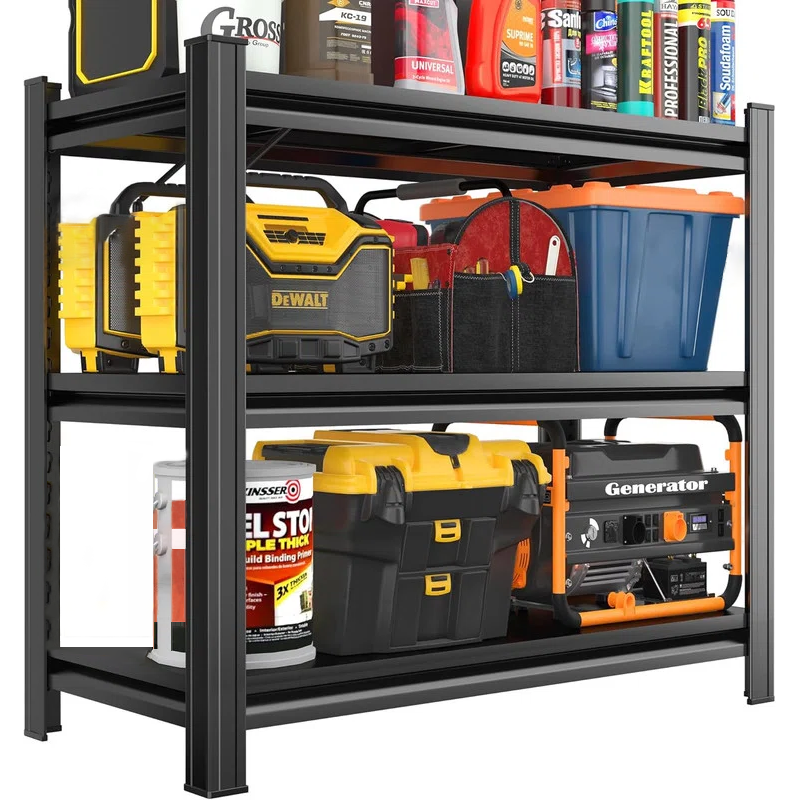 Industrial 4-Tier Metal Rack for Home & Garage, Adjustable