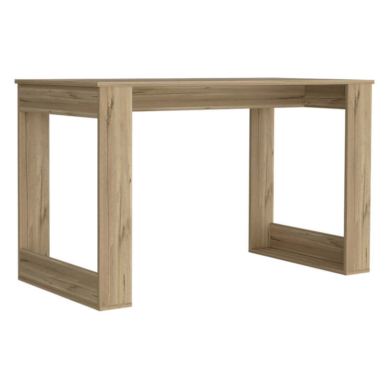 Modern Light Oak Writing Desk for Home Office, Spacious Top