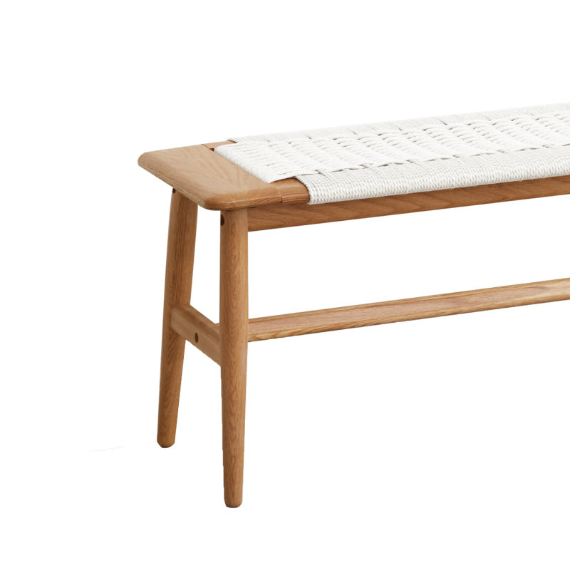 Minimalist Solid Oak Dining Bench for Dining Room or Bedroom