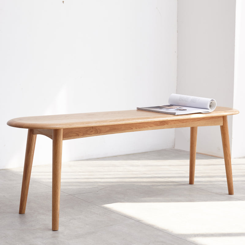 Natural Solid Oak Dining Bench for Dining Room