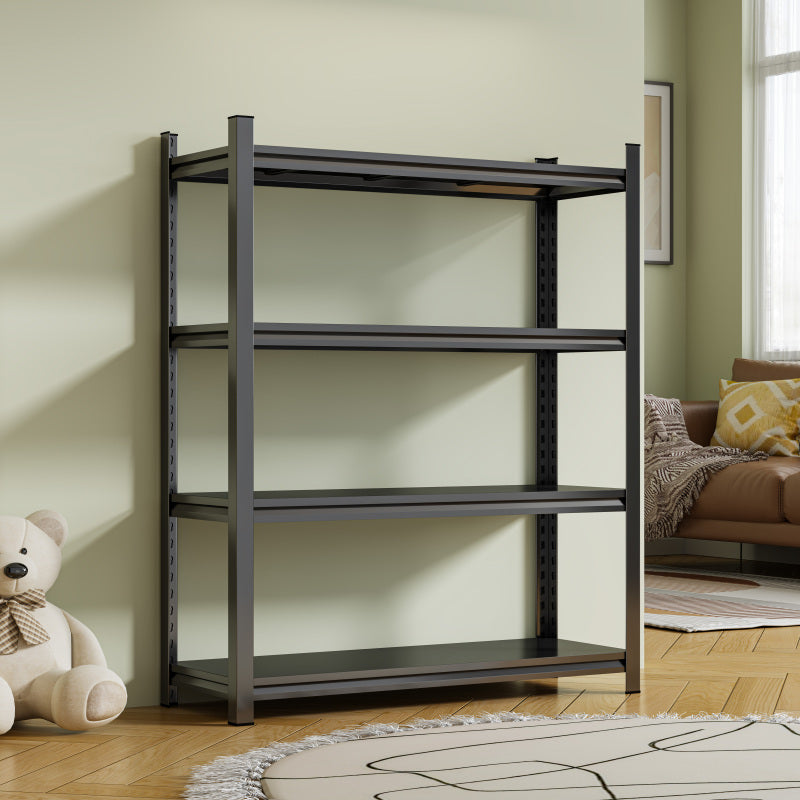 Industrial 4-Tier Metal Rack for Home & Garage, Adjustable