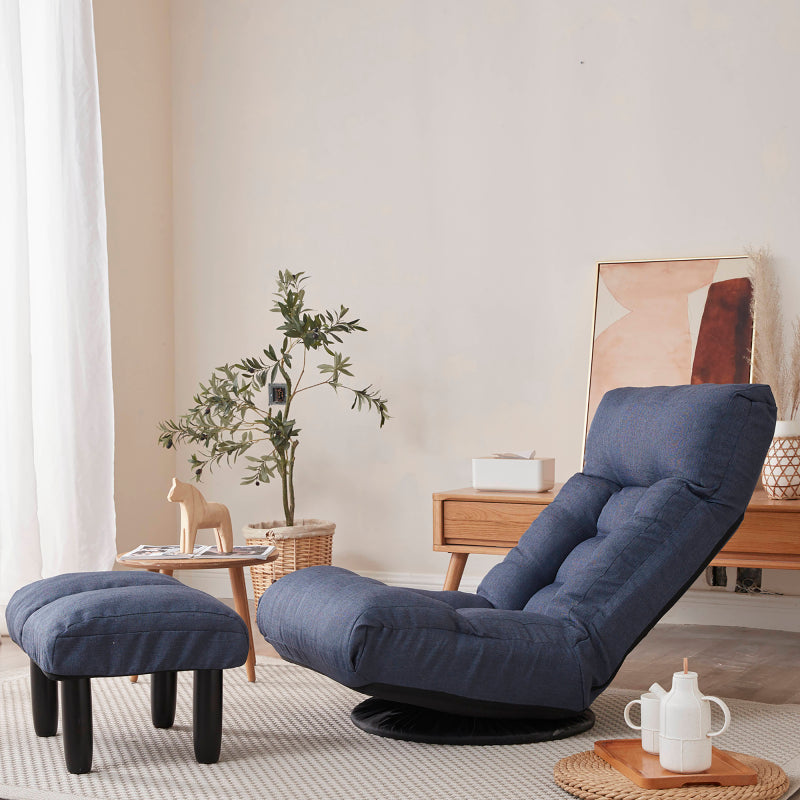 Japanese-Style Floor Chair for Balcony - Adjustable Recline