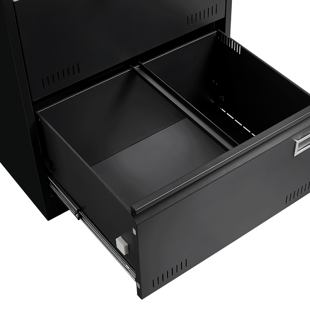 Sleek 3-Drawer Lateral File Cabinet for Home Office, Locking