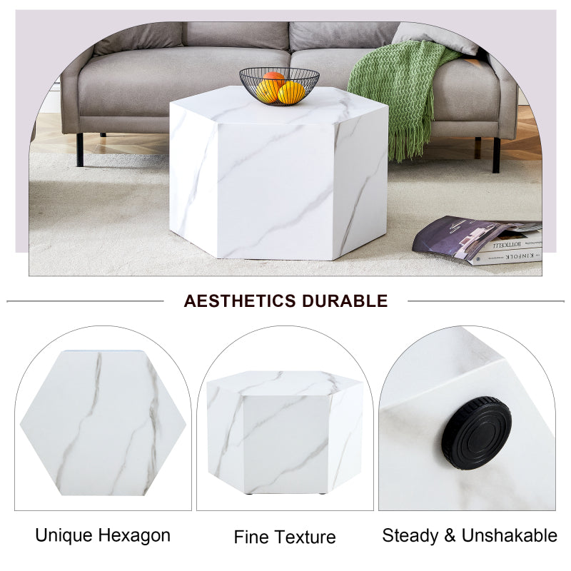 Modern Coffee Table for Living Room with Textured Finish