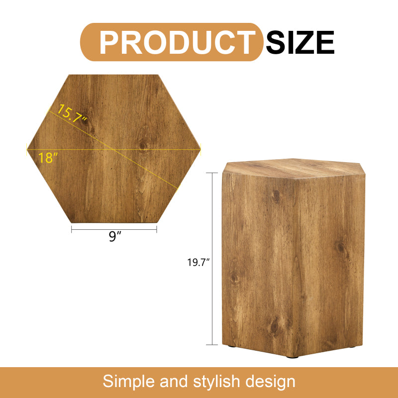 Modern MDF Coffee Table for Living Room, Textured Top