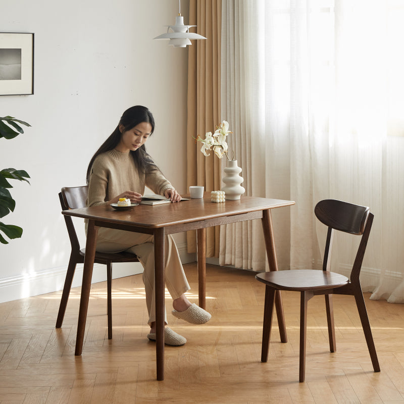 Scandi Solid Oak Dining Chairs for Kitchen (Set of 2)