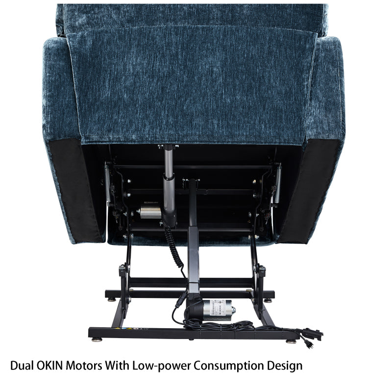 Liyasi Dual-Motor Lift Recliner for Seniors, Heat Massage