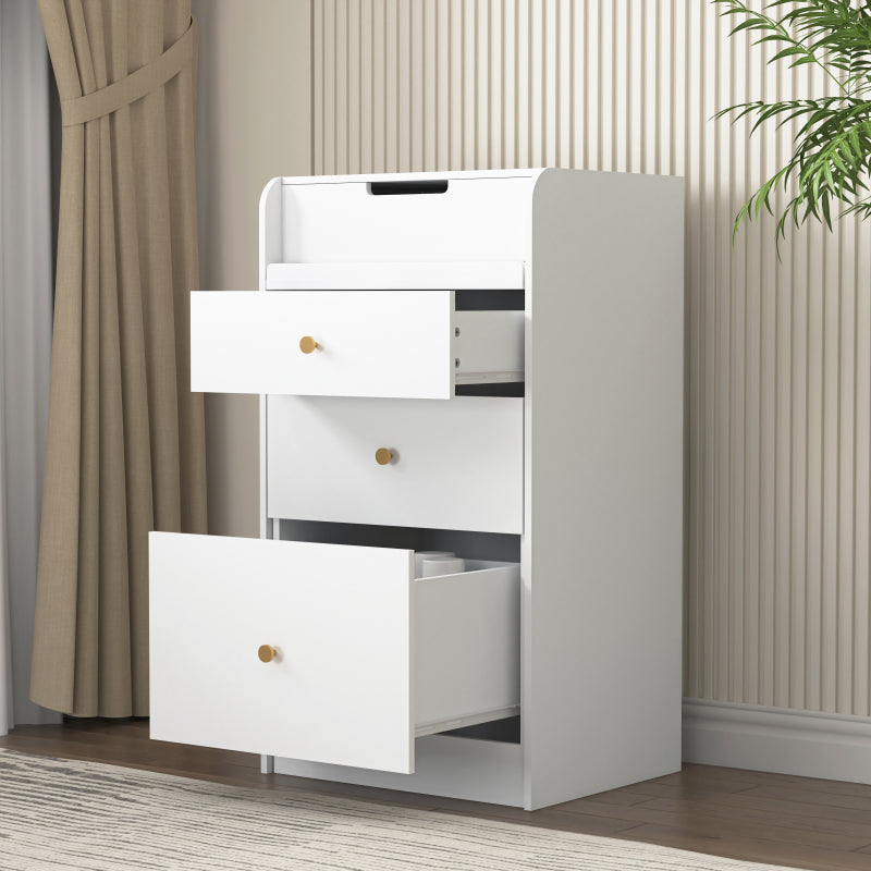 Compact Modern White Vanity Desk, Mirror & Chair for Bedroom