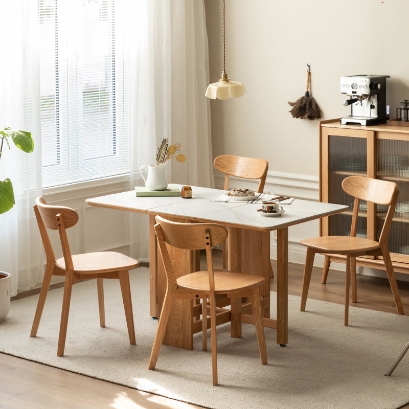 Natural Solid FAS Oak Dining Chairs for Dining Room Set of 2