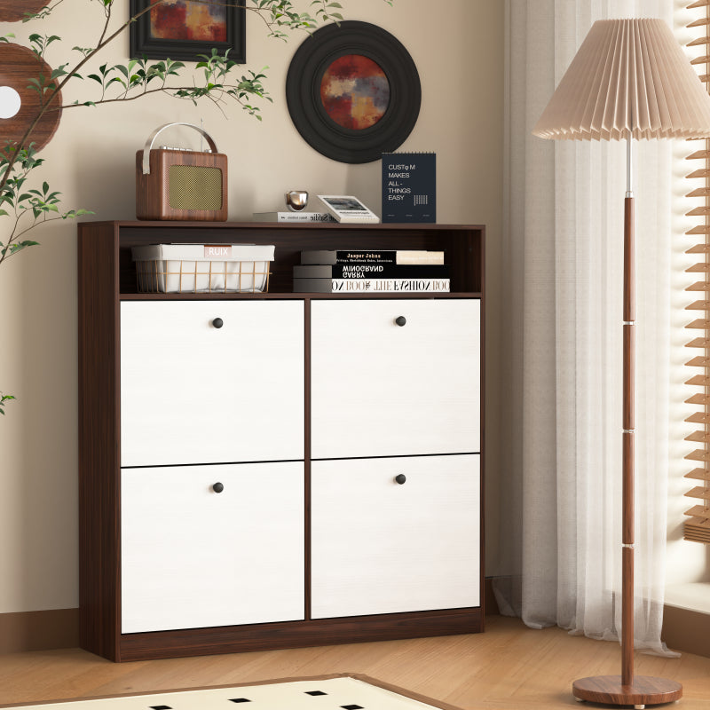 Modern Shoe Cabinet for Entryway with Adjustable Shelves