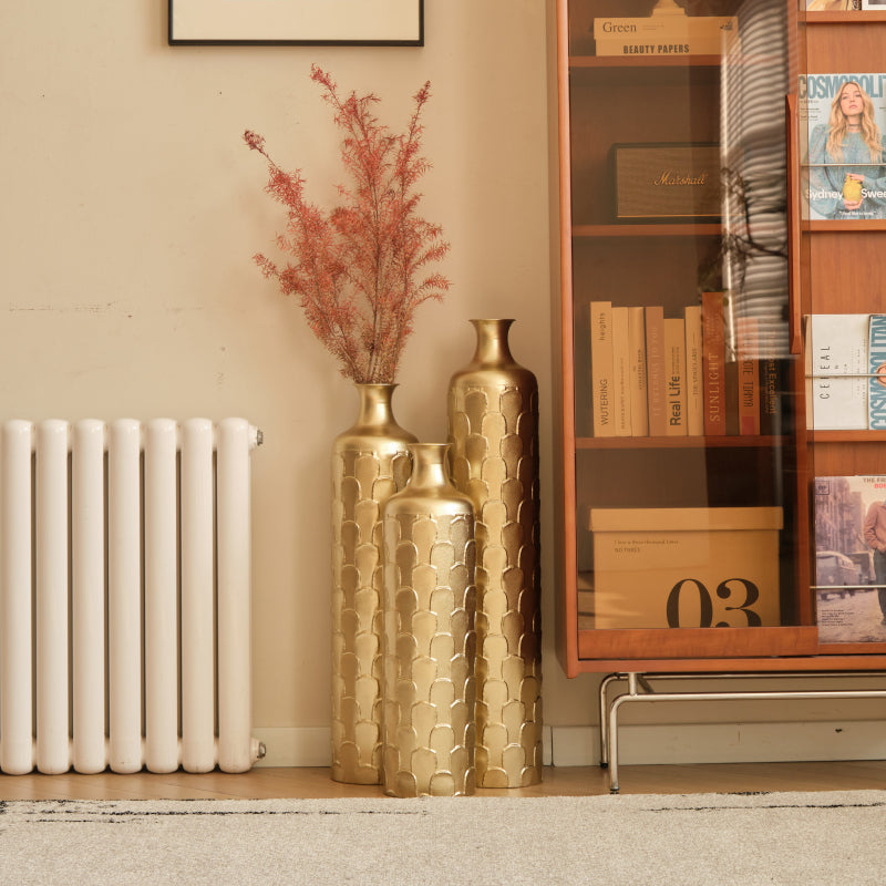 Modern White Floor Vases Set of 3 for Entryway — Tall Accent