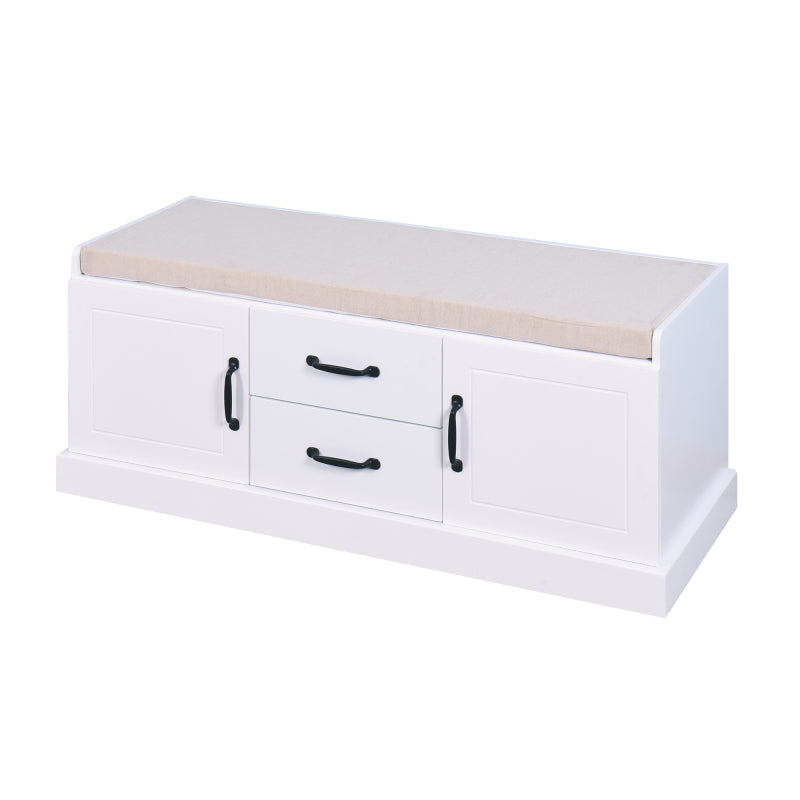 Classic White Living Room Side Table with Drawer
