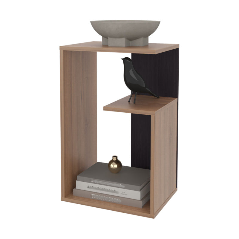 FM FURNITURE Vega Modern Side Table, Living Room Open Shelf
