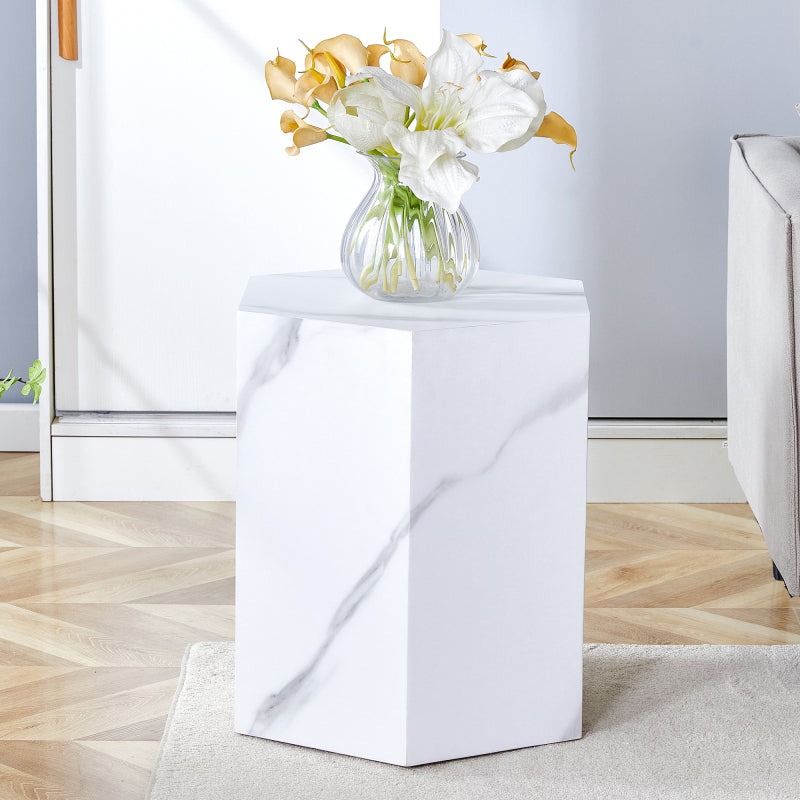 Modern MDF Coffee Table for Living Room, Textured Top