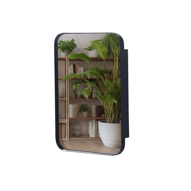 Black Metal Bathroom Medicine Cabinet, Adjustable Shelves