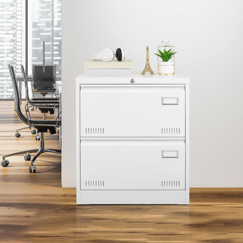 Sleek 3-Drawer Lateral File Cabinet for Home Office, Locking