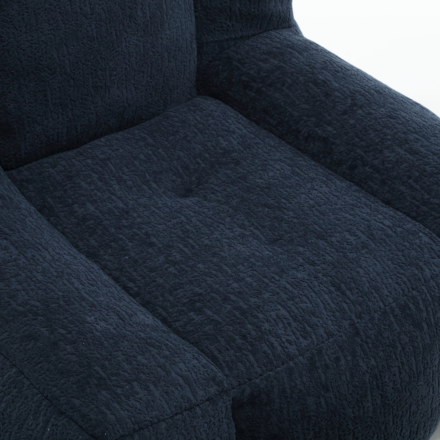Modern Plush Bean Bag Chair for Living Room with Ottoman