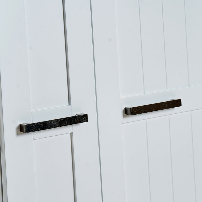 Kitchen Pantry Storage Cabinet,Freestanding Pantry Cabinet with Doors & Adjustable Shelves, Small Food Pantry Cabinet for Kitchen,Dining Room Craft Room (White)