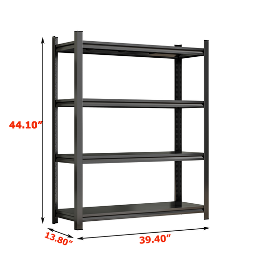 Industrial 4-Tier Metal Rack for Home & Garage, Adjustable