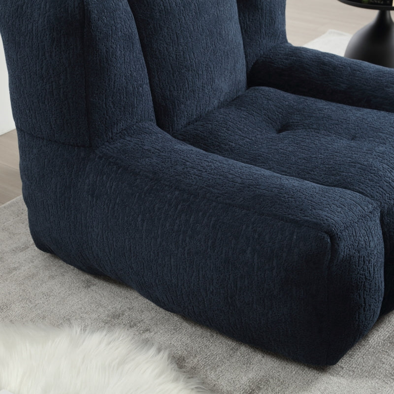Modern Plush Bean Bag Chair for Living Room with Ottoman