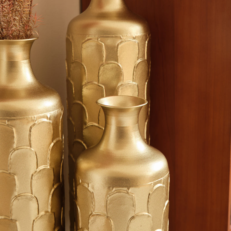 Modern White Floor Vases Set of 3 for Entryway — Tall Accent