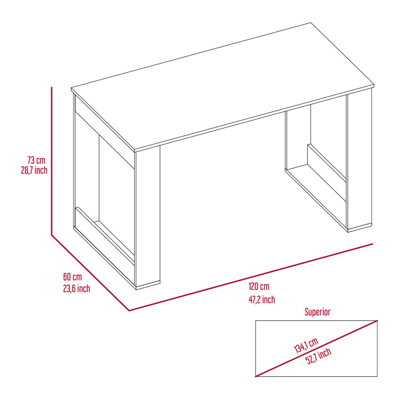 Modern Light Oak Writing Desk for Home Office, Spacious Top
