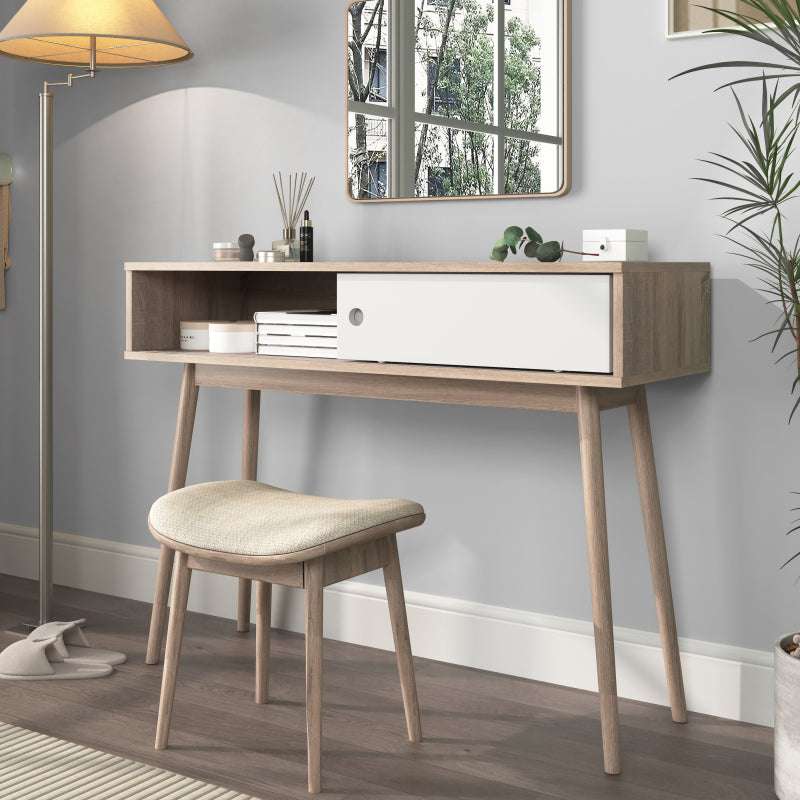 Modern Entryway Console Table with Sliding Doors and Storage