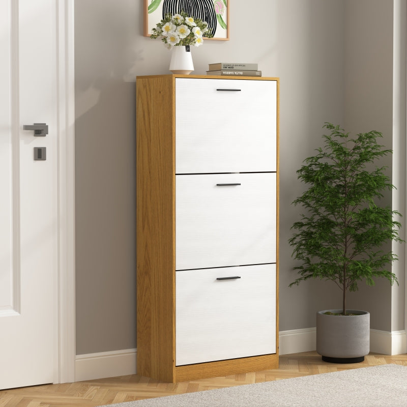 Modern Shoe Cabinet for Entryway with Adjustable Shelves
