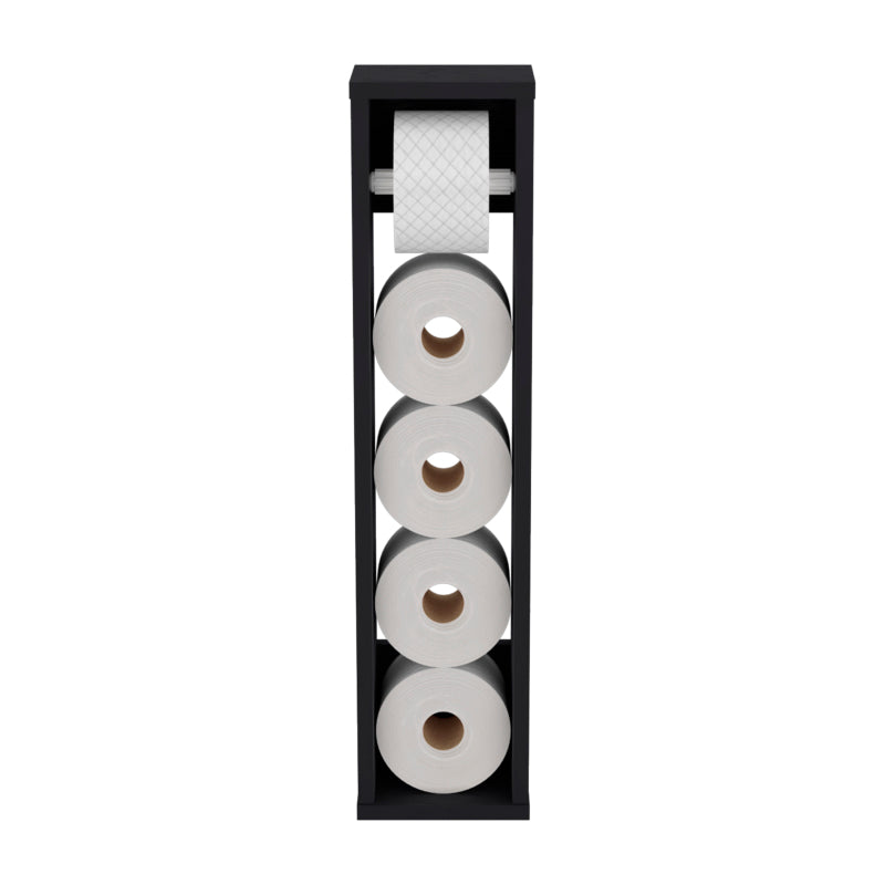 Bali Toilet Paper Holder Stand with Shelf, Bath Space Saver