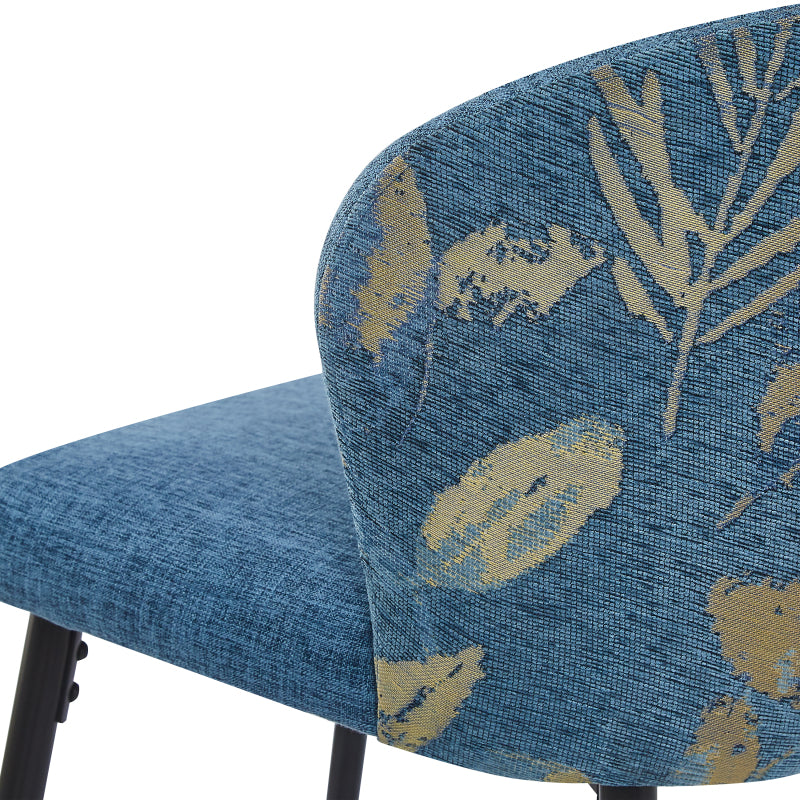 Jacquard Counter Stools for Kitchen, Metal Footrest, 2-Pack