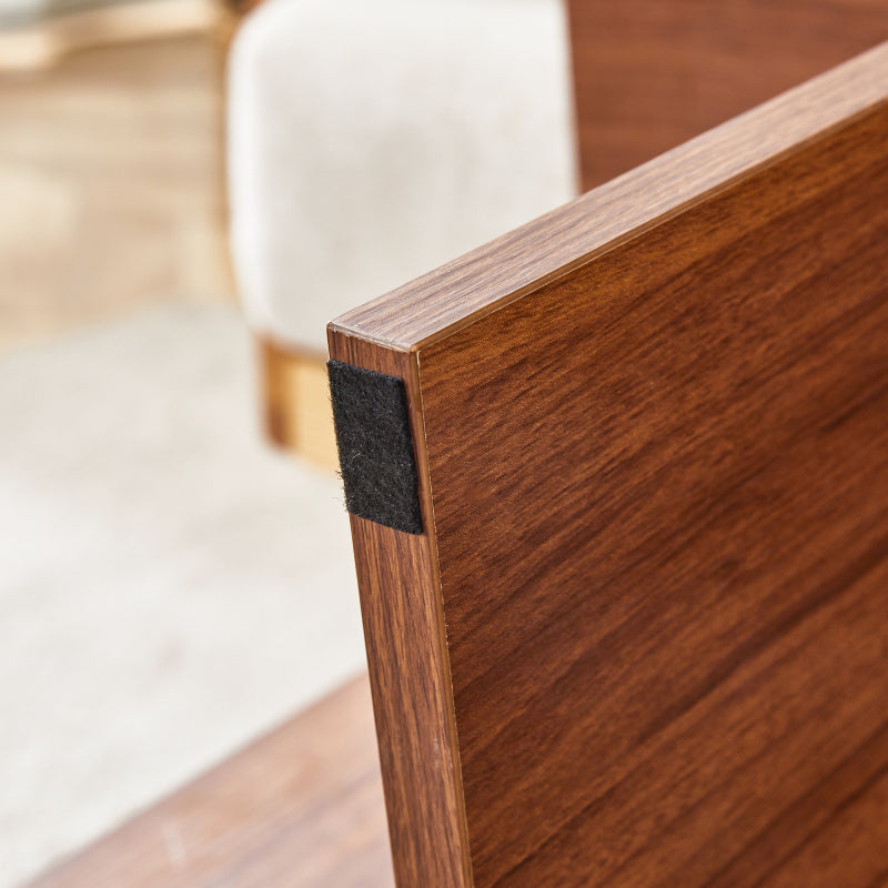 Modern Walnut Coffee Table, Living Room, Triangular Base