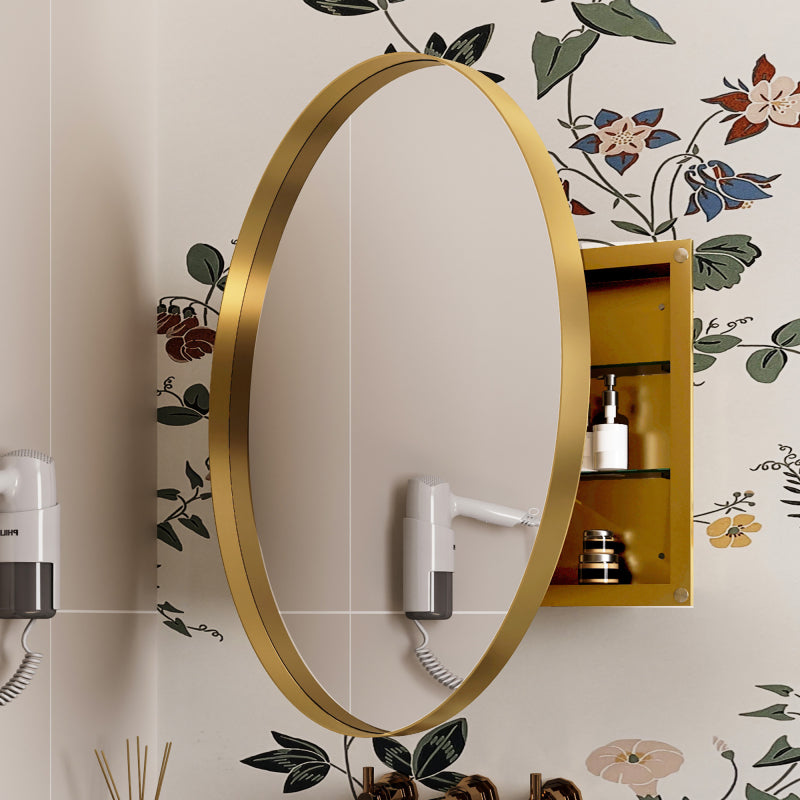 Black Metal Bathroom Medicine Cabinet, Adjustable Shelves