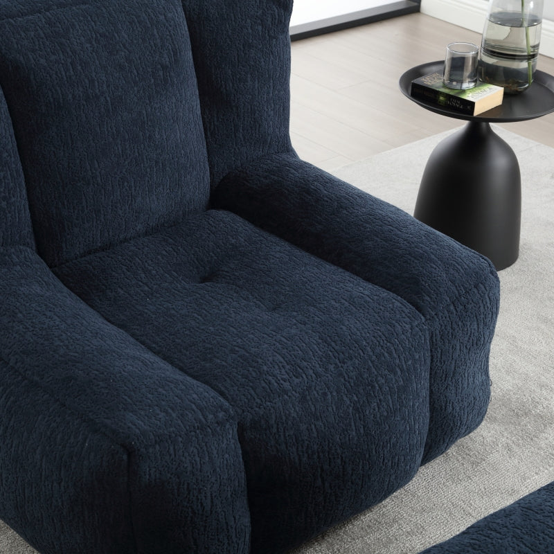 Modern Plush Bean Bag Chair for Living Room with Ottoman