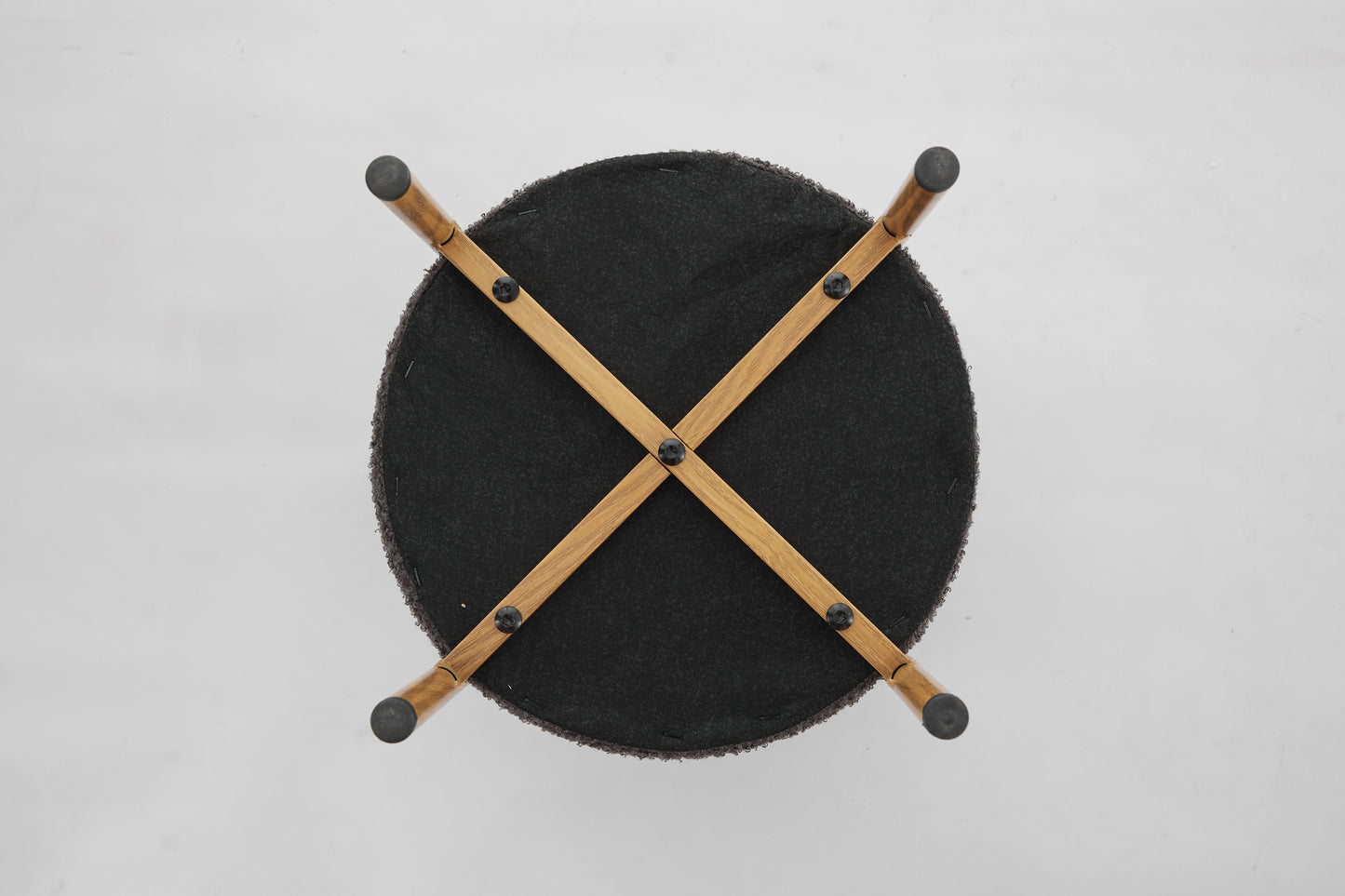 Modern Round Storage Ottoman, Removable Lid for Living Room