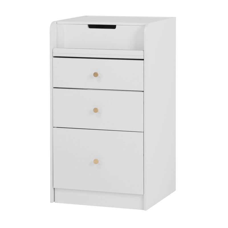 Compact Modern White Vanity Desk, Mirror & Chair for Bedroom