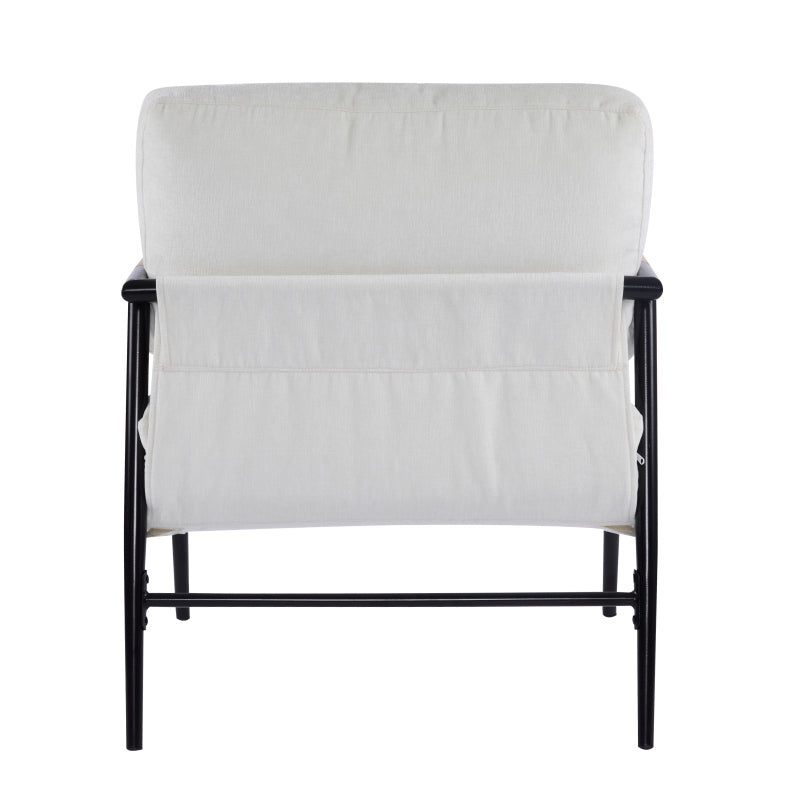 Modern Accent Chair for Living Room, Plush Seat & Wood Arms