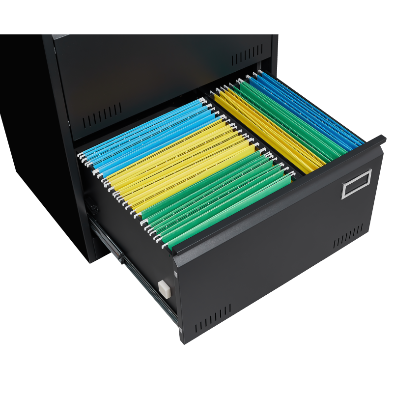 Sleek 3-Drawer Lateral File Cabinet for Home Office, Locking