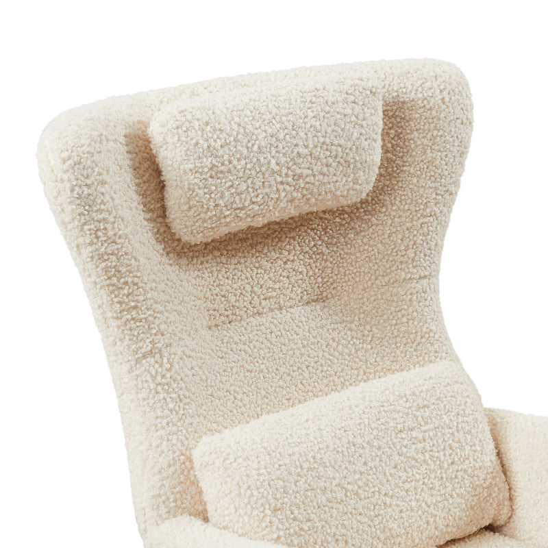 Modern Nursery Rocking Chair with High Back Support