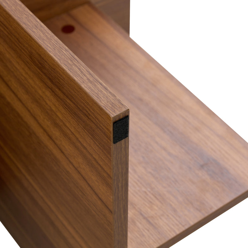 Modern Walnut Coffee Table, Living Room, Triangular Base