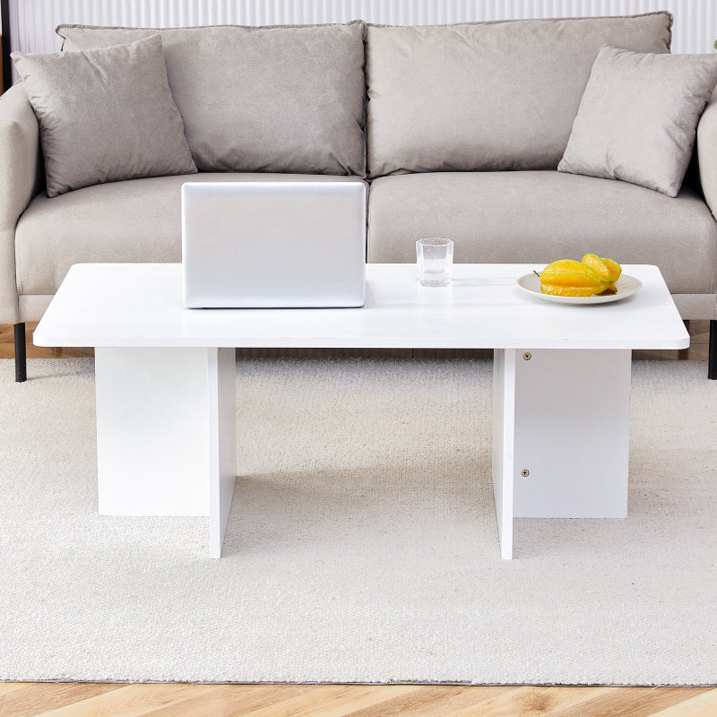 Modern Walnut Coffee Table, Living Room, Triangular Base