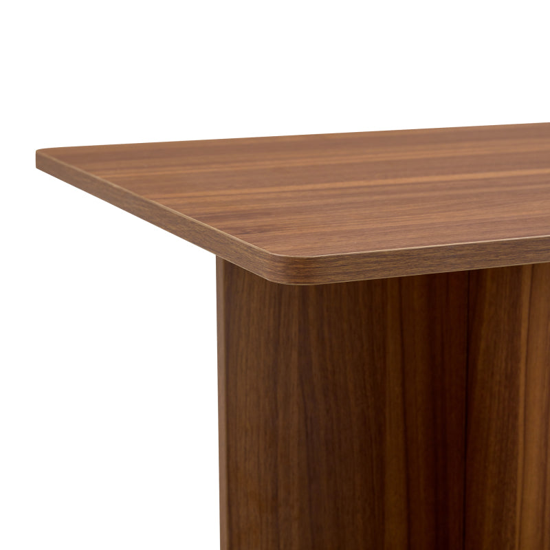 Modern Walnut Coffee Table, Living Room, Triangular Base