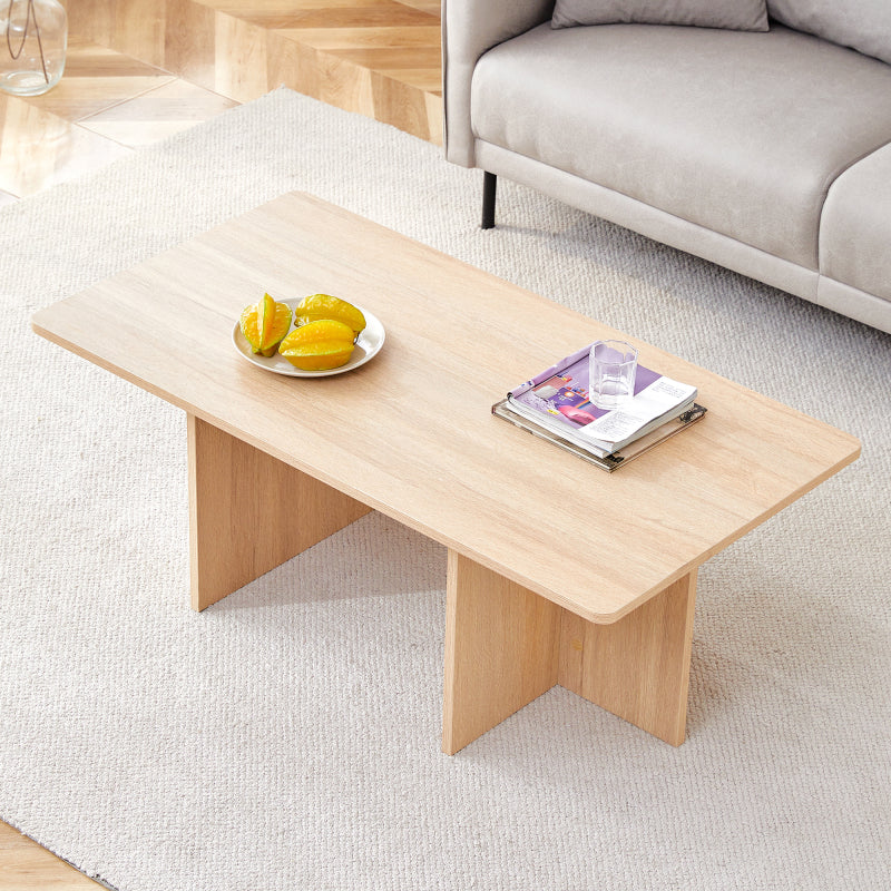 Modern Walnut Coffee Table, Living Room, Triangular Base