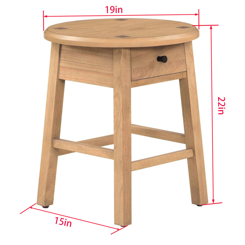 Parkridge Side Table for Living Room, Space-Saving