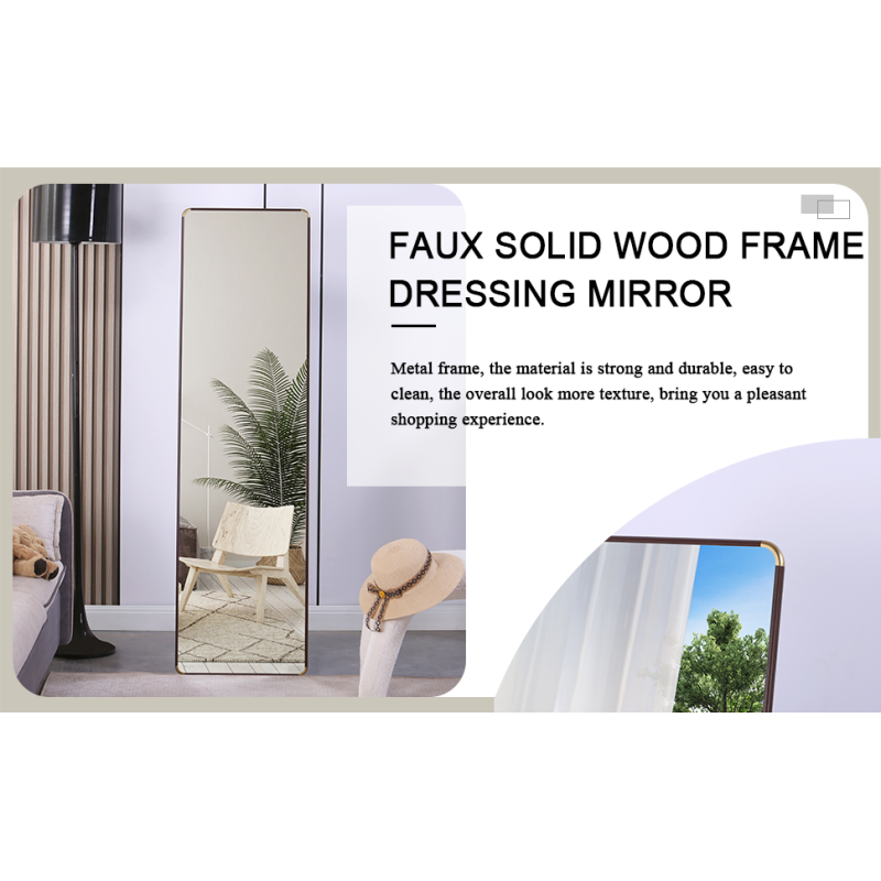 Modern Full-Length Mirror for Bedroom, 60x16 Stand/Wall