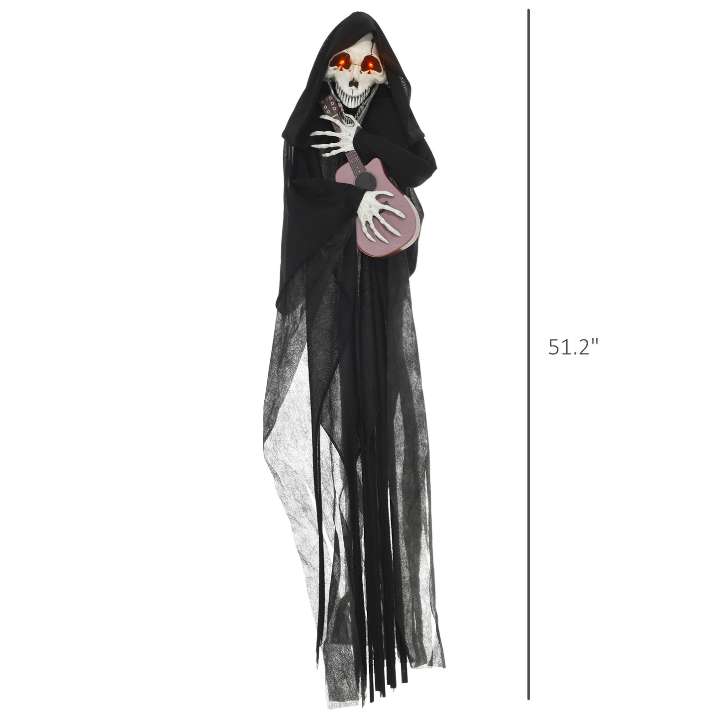 HOMCOM Guitarist Grim Reaper Outdoor Animated Halloween Prop