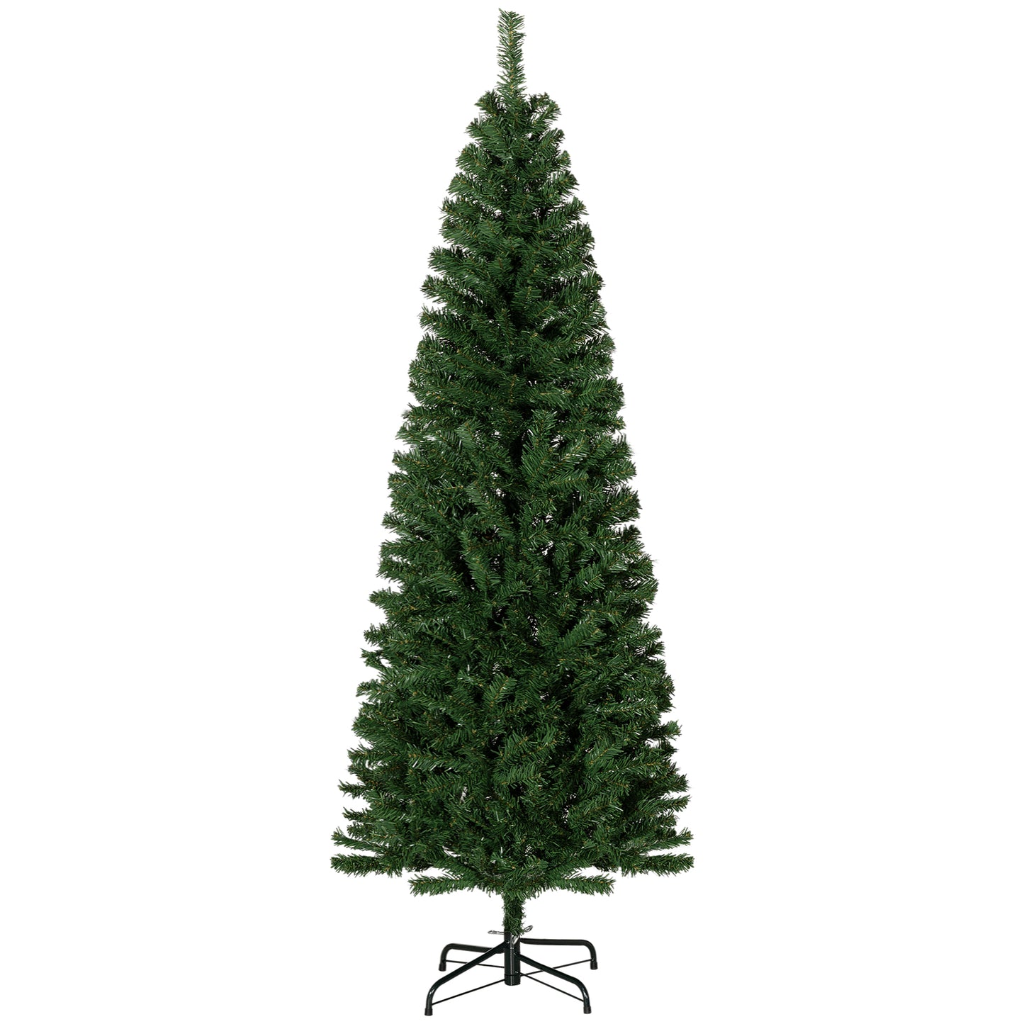 HOMCOM Pencil Artificial Christmas Tree, Indoor, 618 Tips